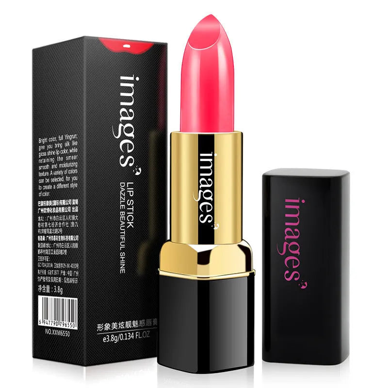 Moisturising lipstick bullet in one of ten colours including coral red, classic red, and barbie pink.
