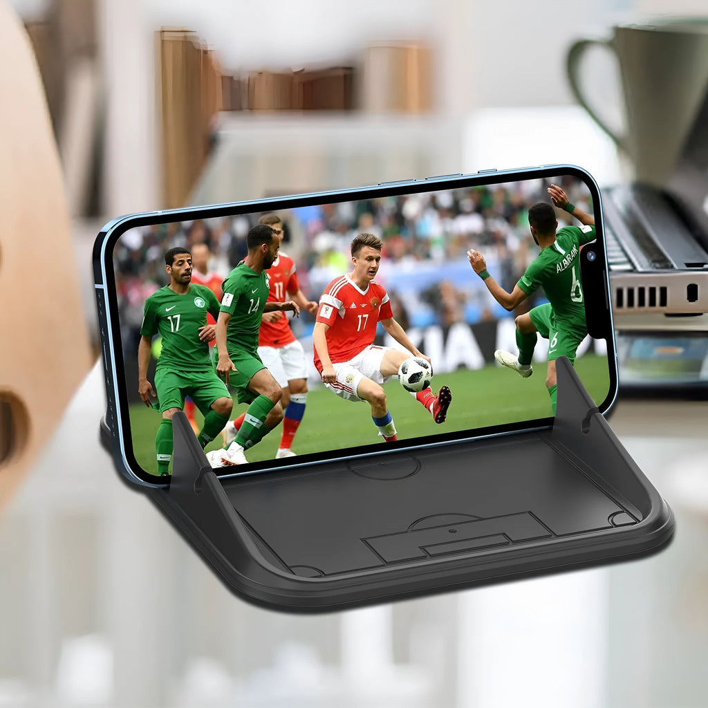 Silicone automobile phone holder in Peak-X5 colour for dashboard and desktop use