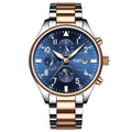 Automatic mechanical watch with steel belt 40.0mm dial diameter metal case butterfly clasp