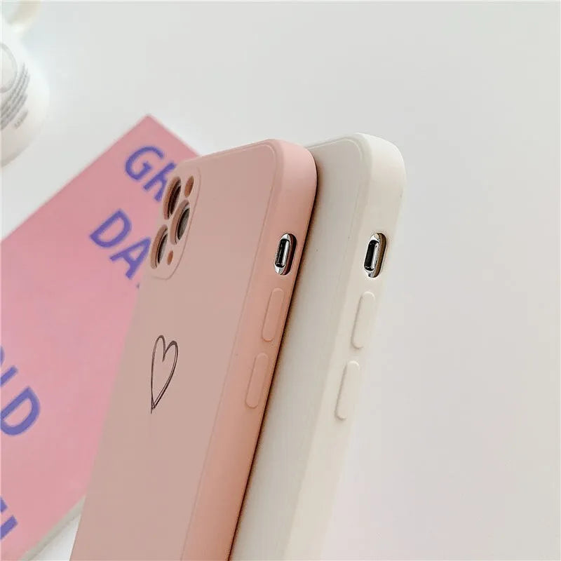 Solid colour TPU silicone back cover case for Apple iPhone on a table