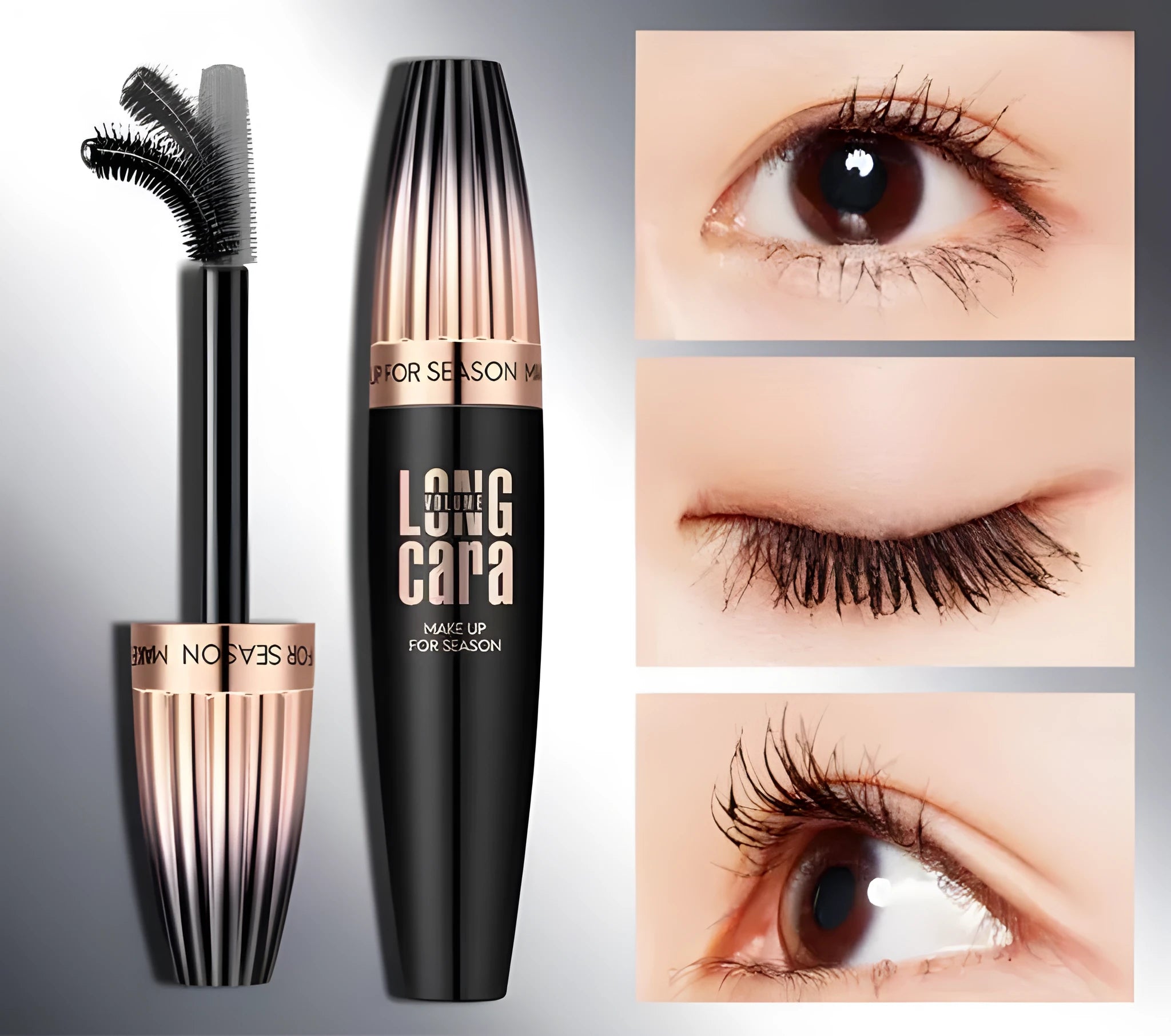 4D Silk Fiber Lash Mascara in black waterproof formula for long curling eye lashes