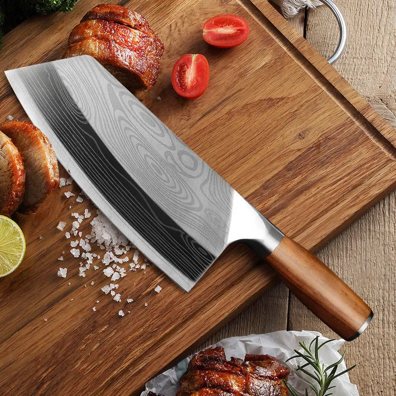 320mm stainless steel kitchen knife with forged 40Cr13 steel blade for kitchen use