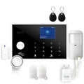 WiFi GSM household burglar alarm unit with wireless sensors for home security