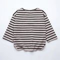 Striped cotton long sleeve t-shirt for baby girls in red colour