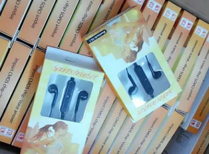 Wireless Bluetooth headset compatible with iPhone 7 and 6 models in black, white, gold, or silver.