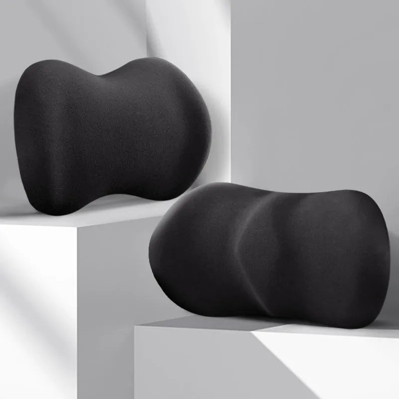 Car seat headrest pillow and lumbar support cushion set in five colour options