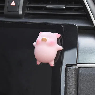 Cartoon pig resin car dashboard ornament decorative accessory