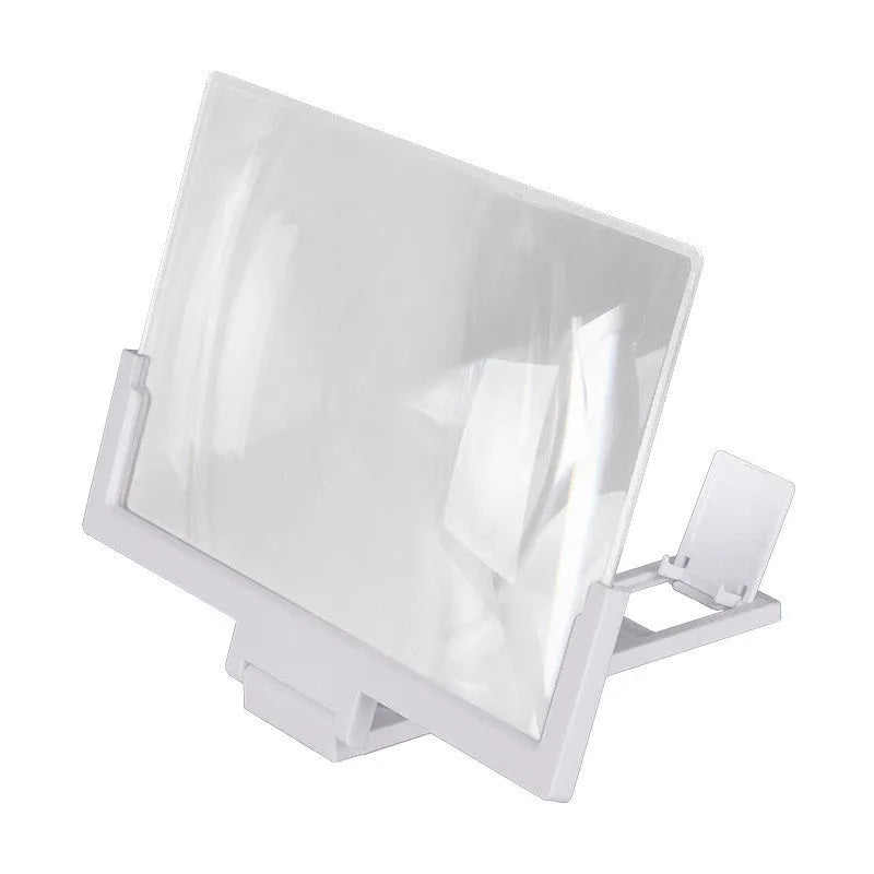 Black and white acrylic mobile phone stand with transparent screen support