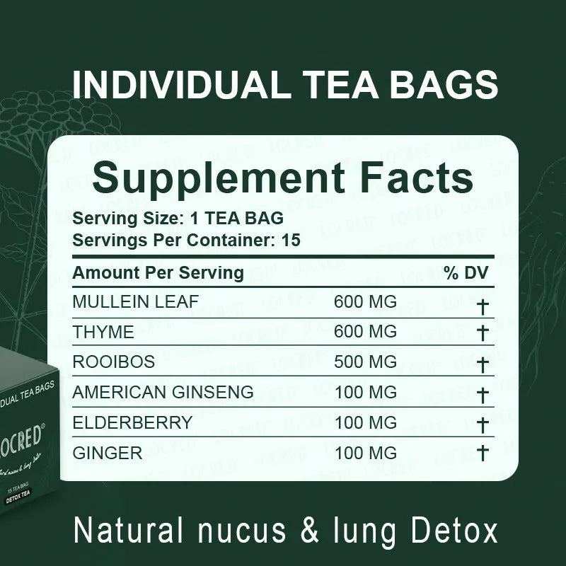 Sugar-free hairy flower tea bags in individual sachets within 100g box