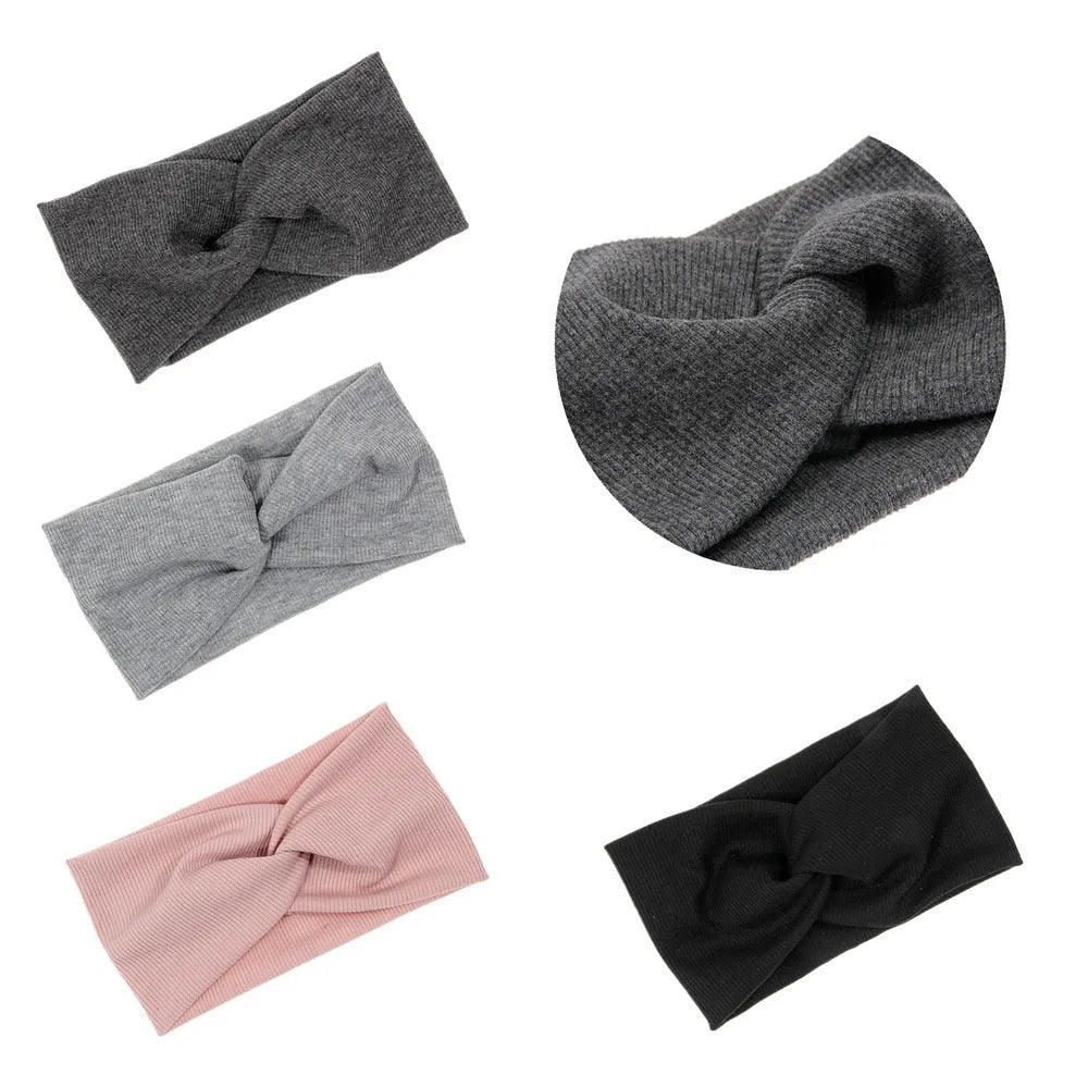 Girl fashion headband cloth flower hair accessory for children multiple colours