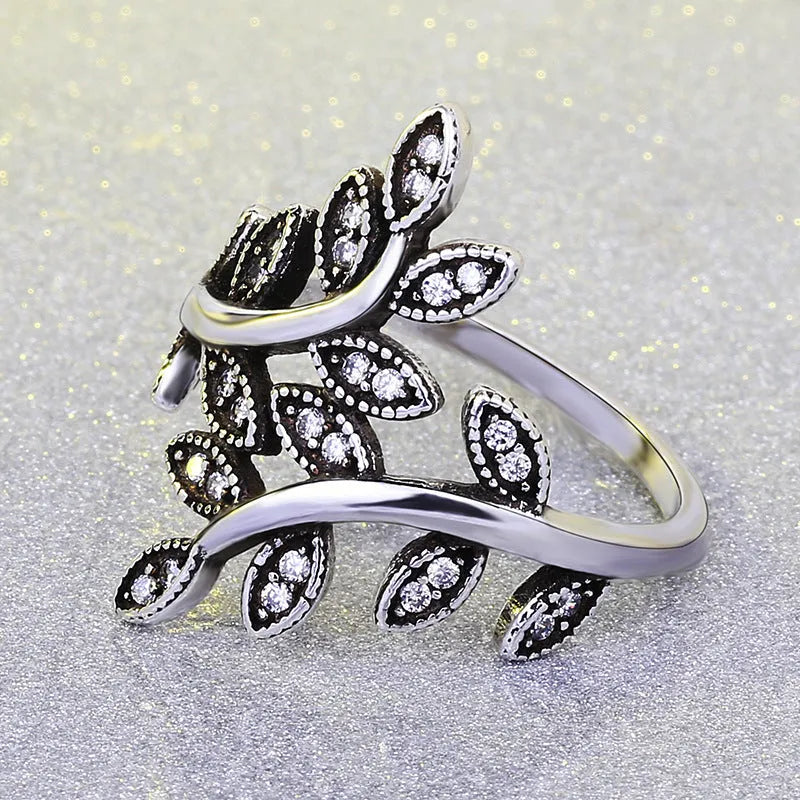 Black vintage tree of life ring stainless steel Celtic knot band unisex
