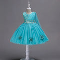 Baby girl dress in satin polyester cotton blend with height sizing 110-160cm