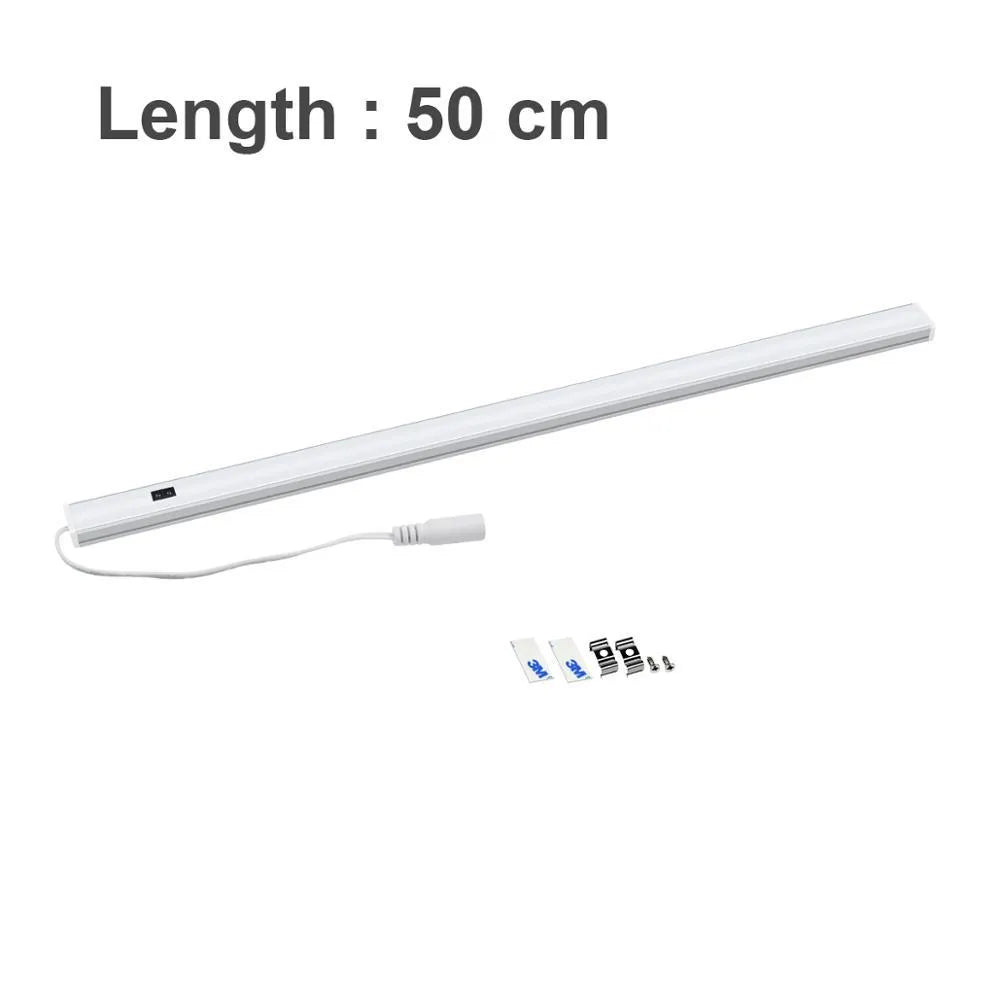 Aluminium profile LED strip bar light for cabinets and bookcases in three length options