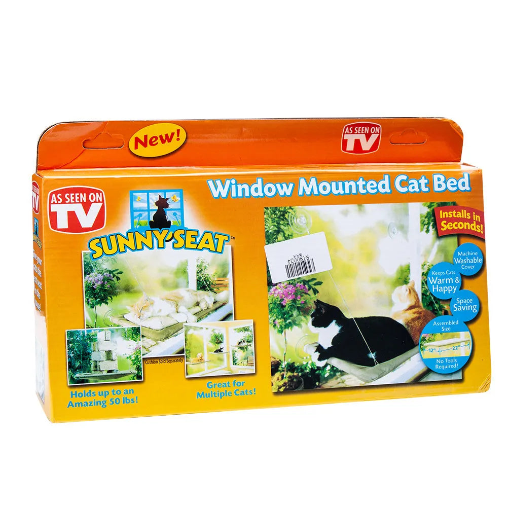 Cat window hammock bed 55x35cm with four sucker cups and removable washable cloth cover