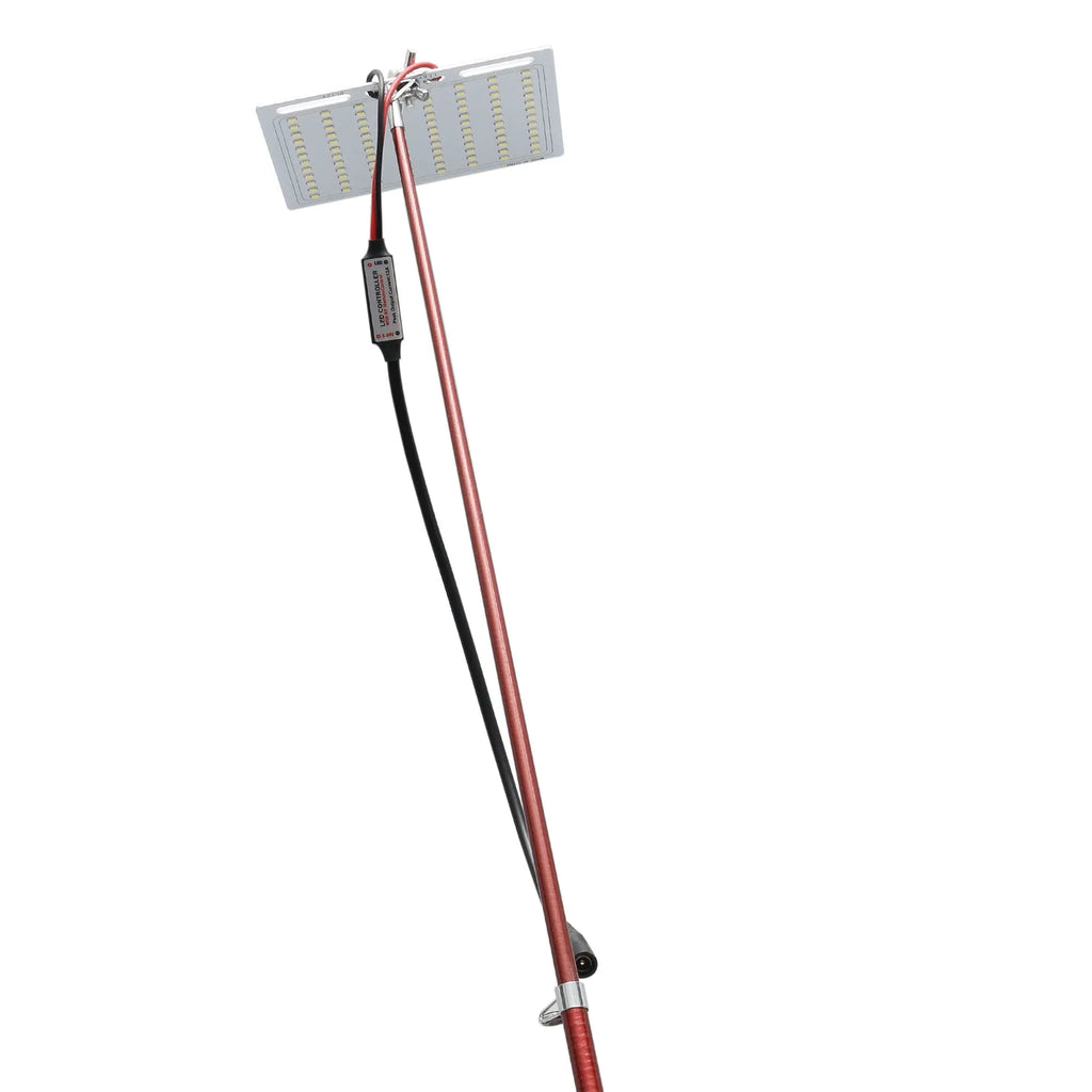 White LED fishing rod light with remote control for night fishing illumination