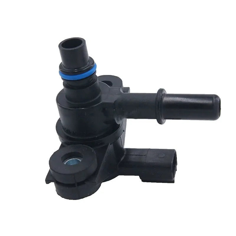 Black ABS plastic turbocharger solenoid valve for Ford cars, model AU5A-9G866-AB.