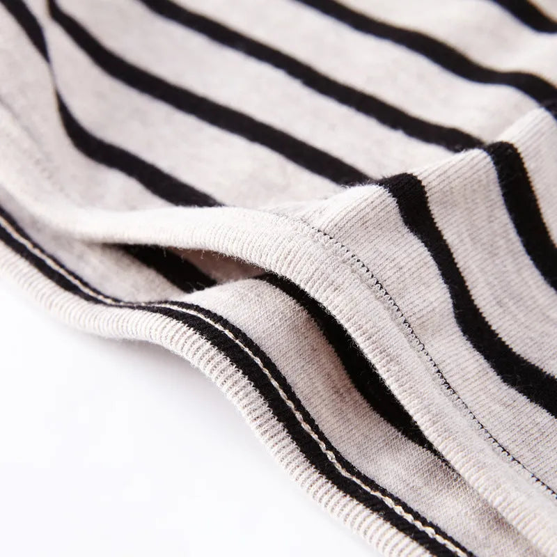 Striped cotton long sleeve t-shirt for baby girls in red colour
