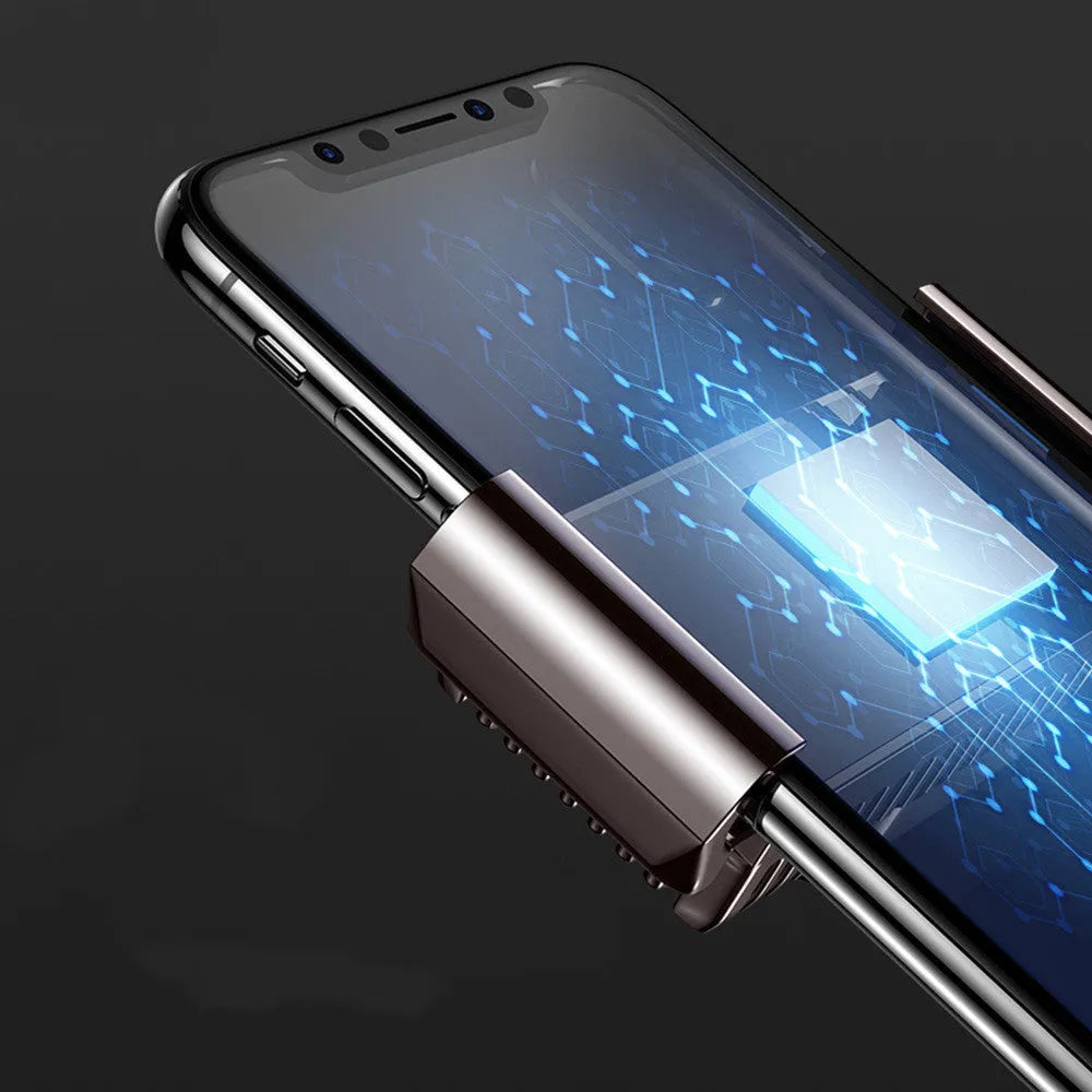 Black clip-on mobile phone radiator with aluminium alloy heatsink for smartphones
