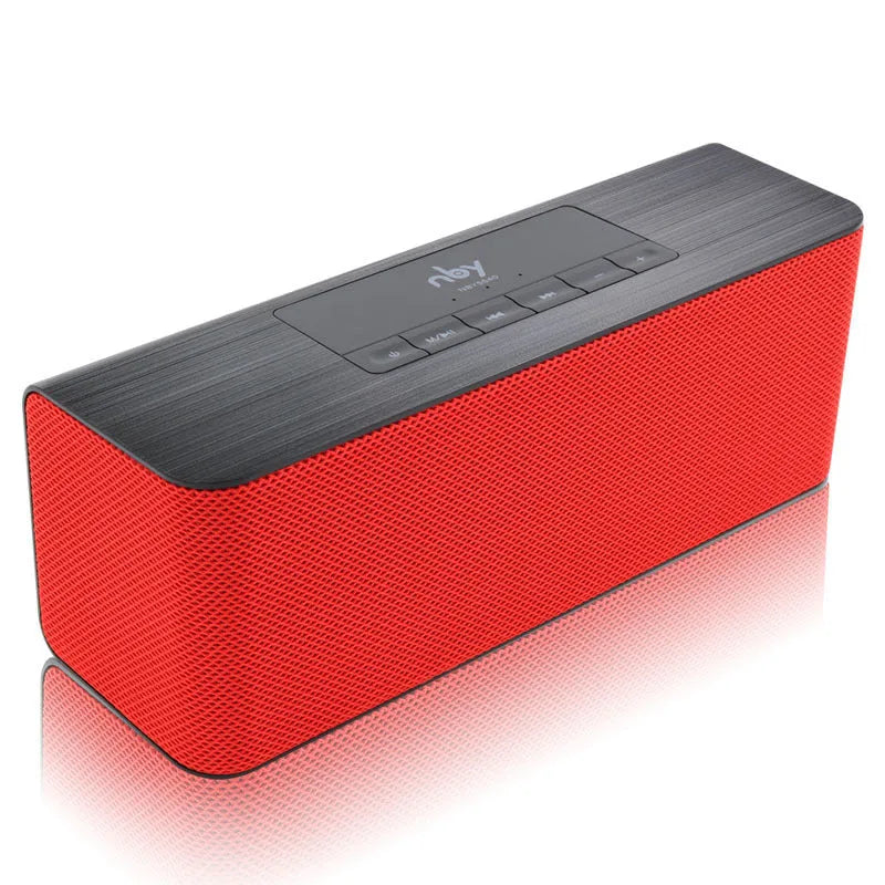NBY5540 wireless Bluetooth speaker in silver grey with dual speakers and hands-free microphone