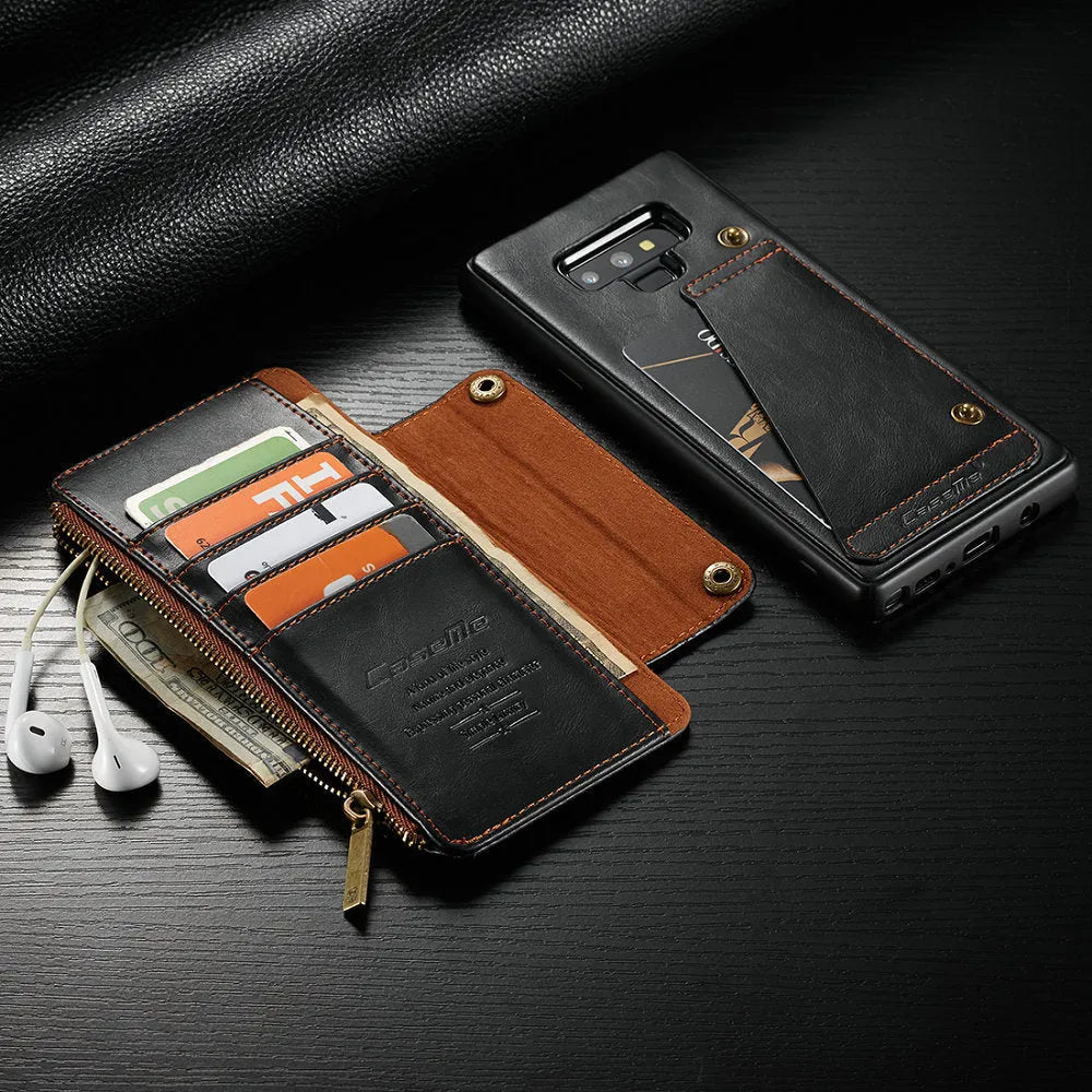 Samsung Galaxy Note9 flip phone case in PU leather with anti-scratch protection