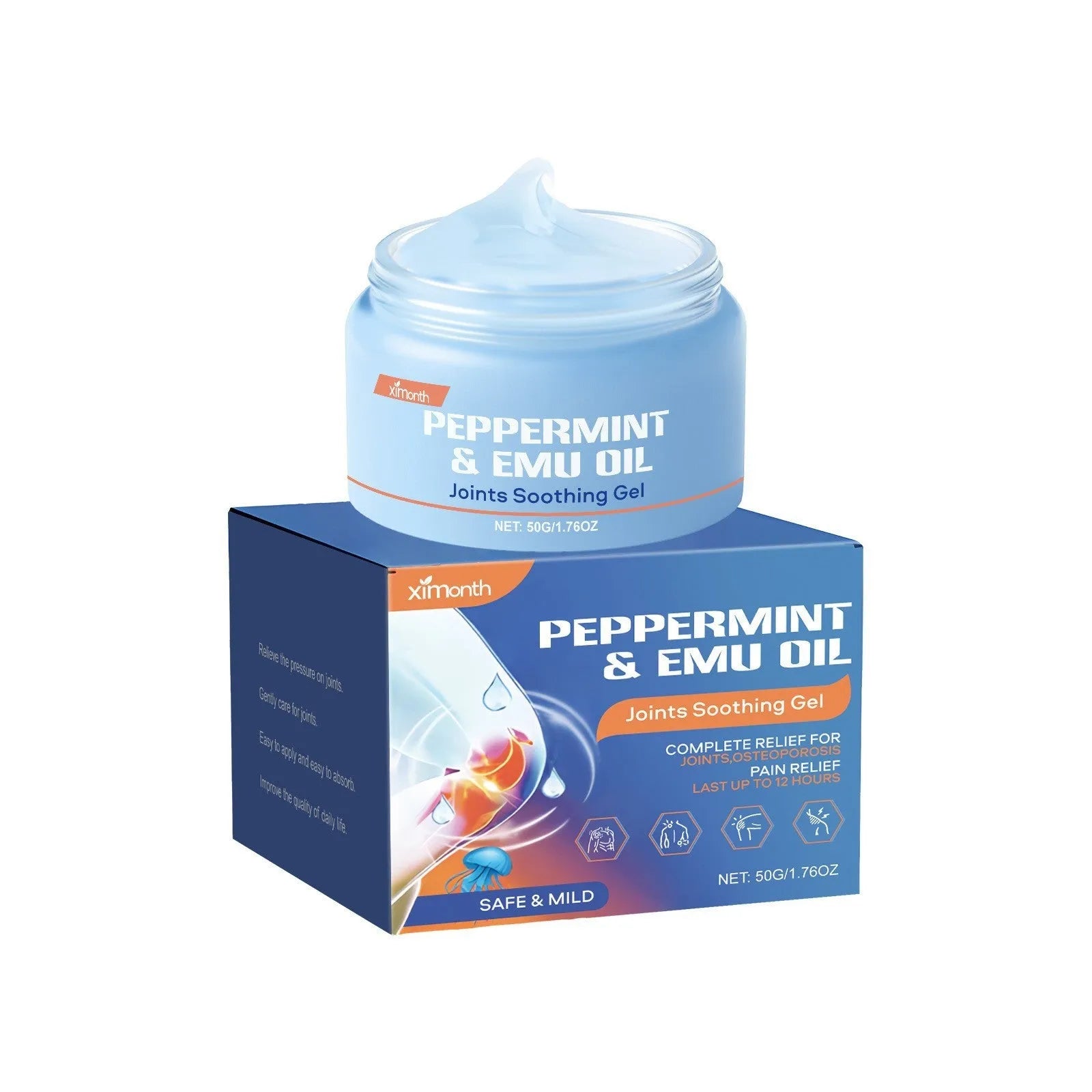 50g tube of joint soothing gel with menthol and emu oil topical analgesic