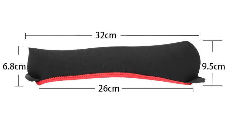 Reversible neoprene scope cover for rifle or shotgun in black and camouflage print lying flat