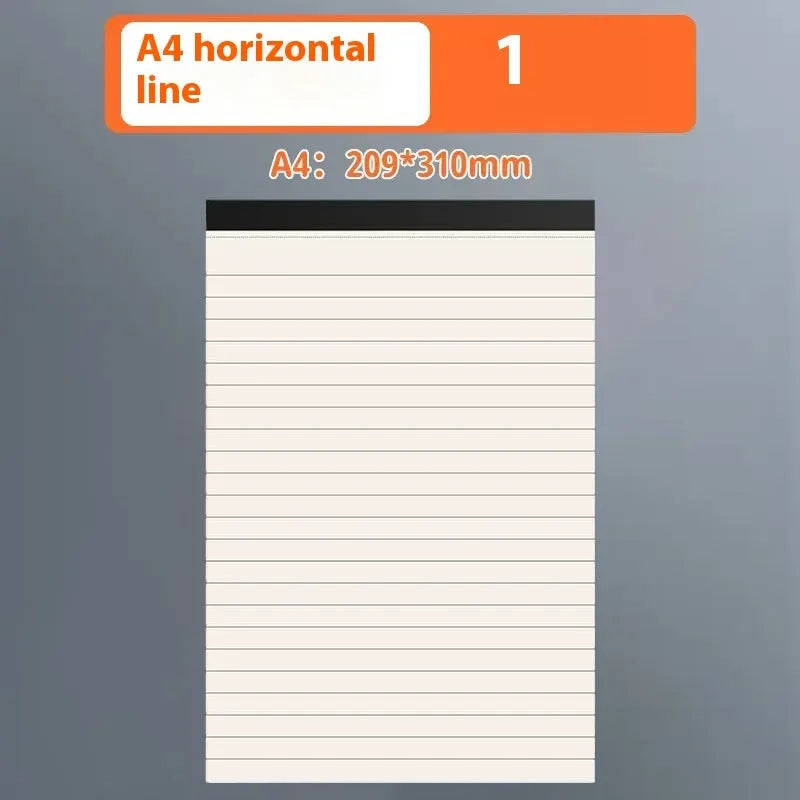 A5 and B5 writing pads notebook with tear-away pages in grid, lined, and blank paper styles.