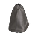 Black leather gear shift dust cover for Toyota Corolla showing 15.2 cm length