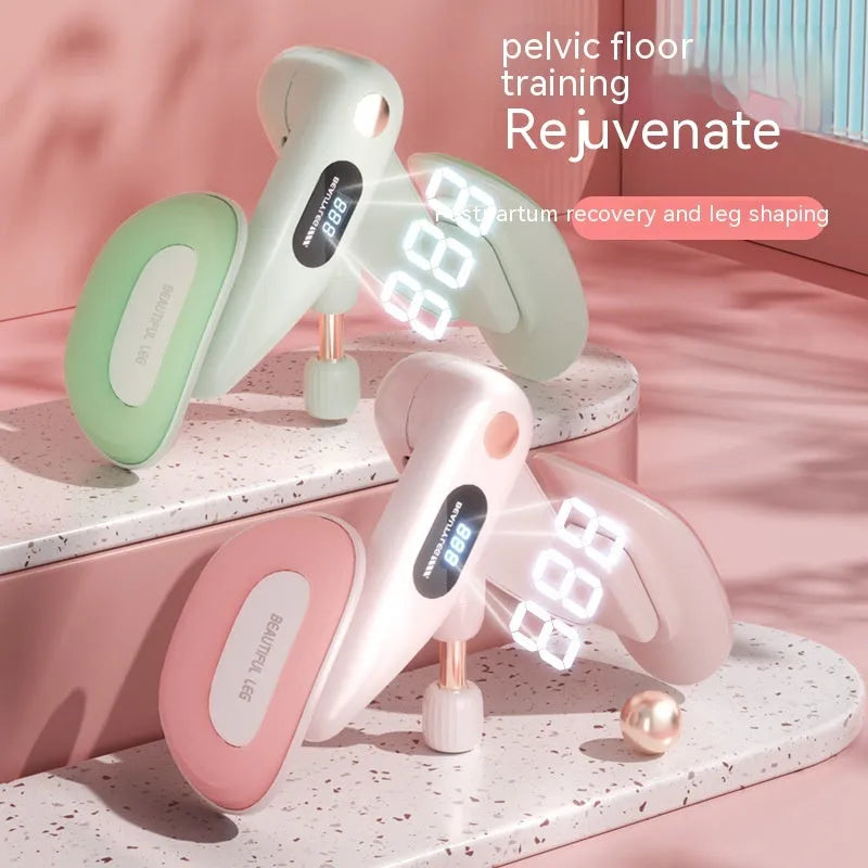 Pelvic floor muscle training device with digital counter in multiple colour options