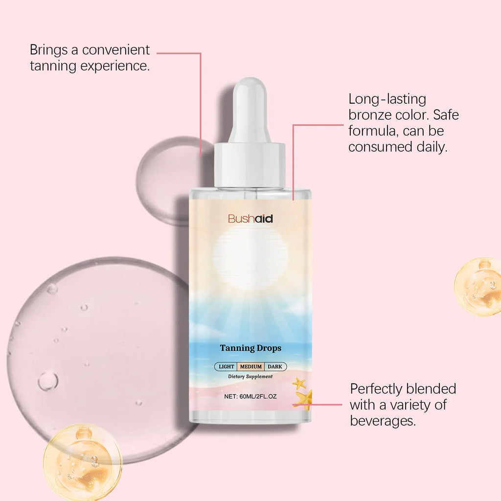 60ml tanning drops in squeeze bottle for sun-free skin colour enhancement