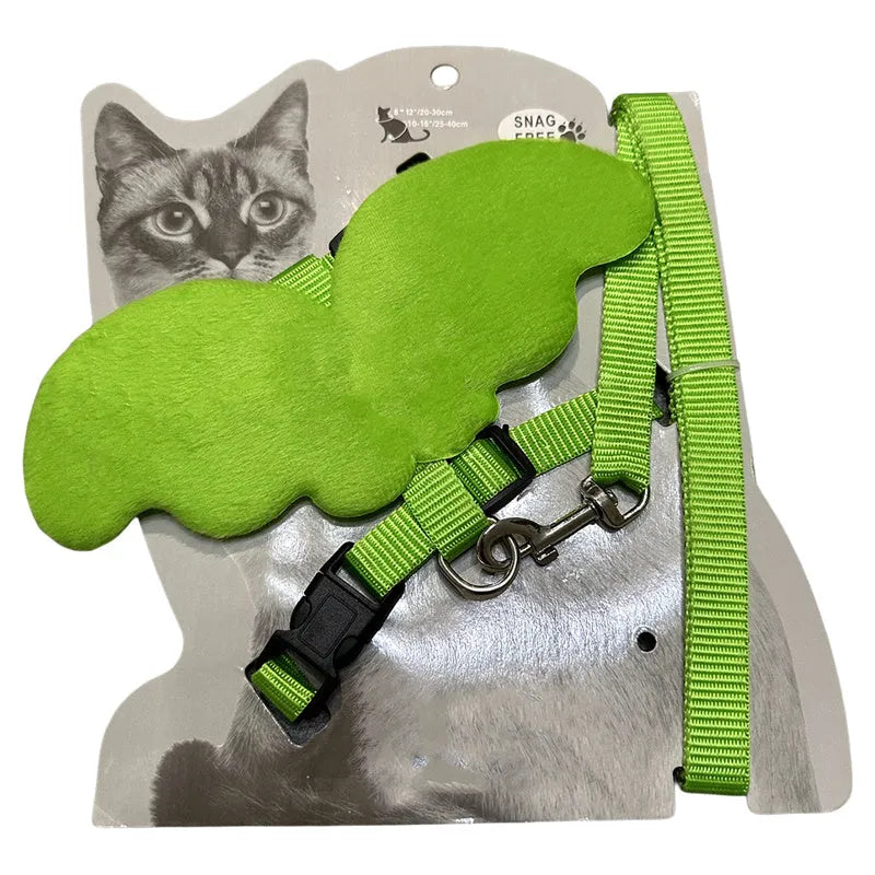 Pet chest strap harness in multiple colours for cats and dogs under 6kg with hand-holding rope