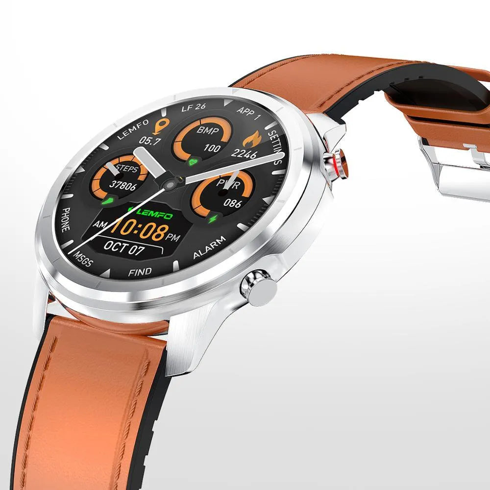 LEMFO LF26 smart bracelet with 1.3 inch display showing fitness tracking interface