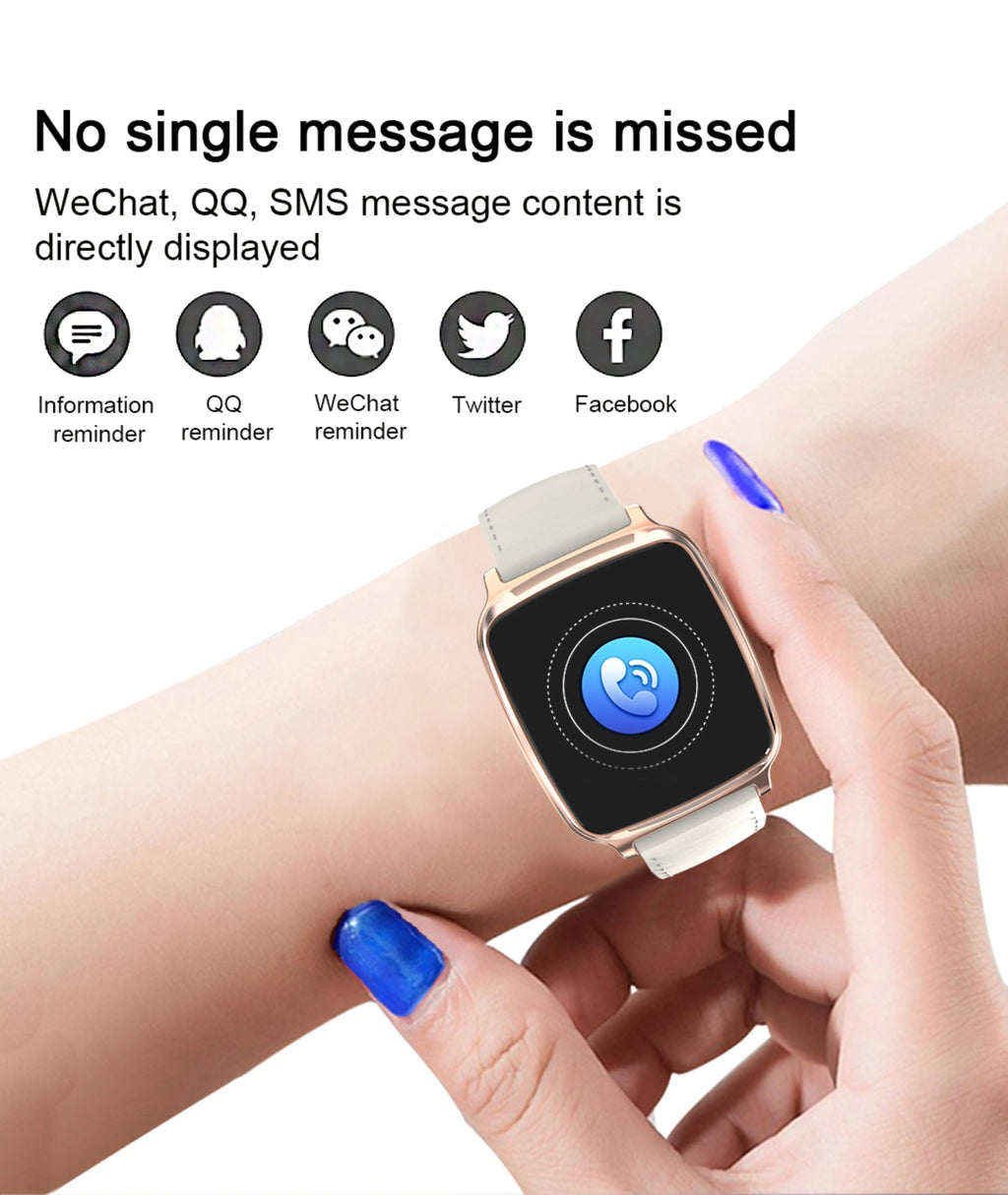 M8 multi-function smart bracelet in black on a wrist, showing heart rate monitoring display.