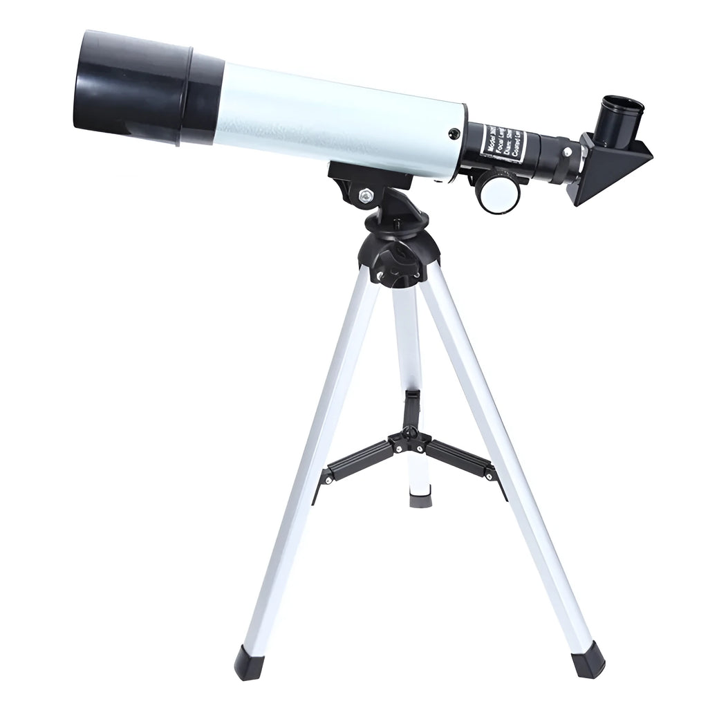 Outdoor monocular space telescope with 50mm aperture, 360mm focal length, and tripod for stargazing