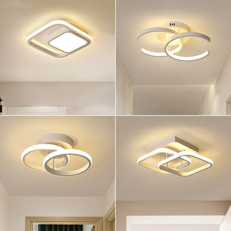 LED corridor aisle light in black double semicircle design for commercial lighting