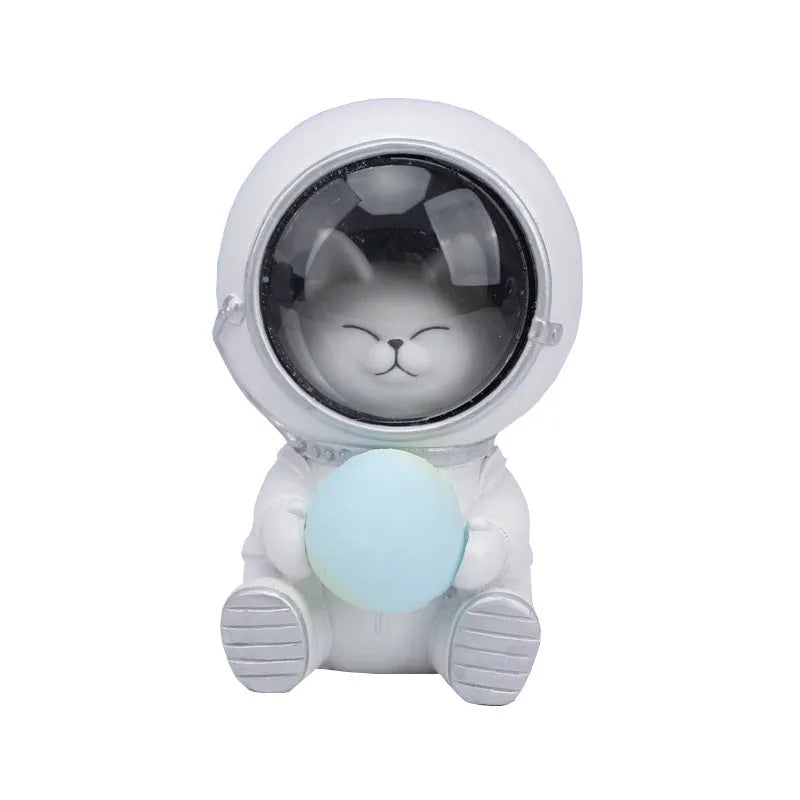 Starry sky animal night light with resin bear design and LED illumination