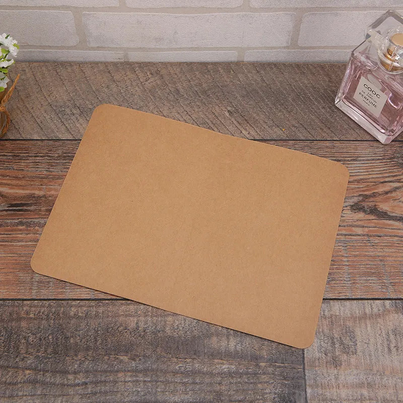 Pack of 100 plain kraft folded greeting cards in black, brown, and white, sized 10 by 15 cm.