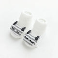 Baby socks with silicone anti-slip grips on sole, mid-height tube design in combed cotton