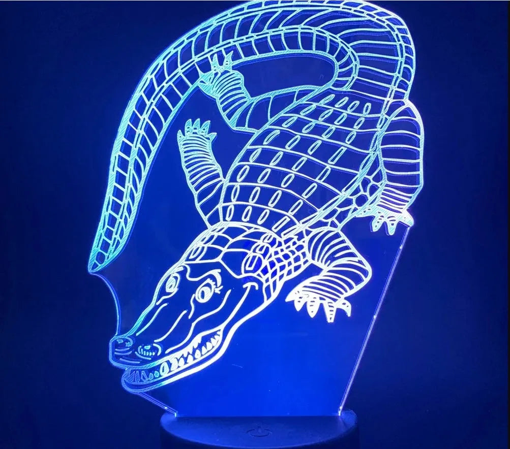 Home 3D creative LED colour changing night light with remote control and acrylic shade in black touch finish