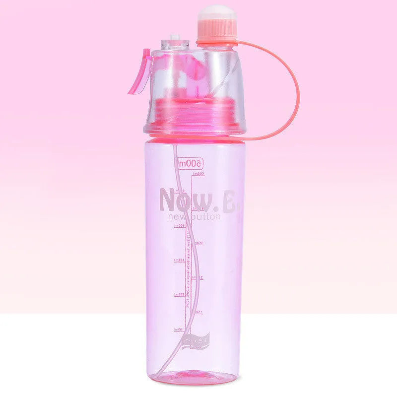 Green portable outdoor mist spray cup with handle and scale markings