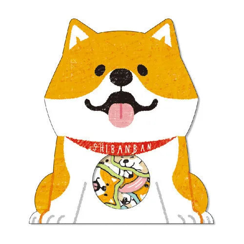 Pack of irregular shaped dog stickers in black, light brown, orange, and 78491 colours for hand account decoration.