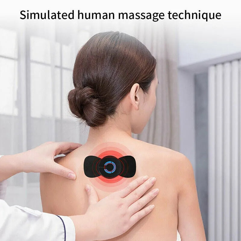 Black HQ-185 portable electric shoulder and neck massager with massage patch