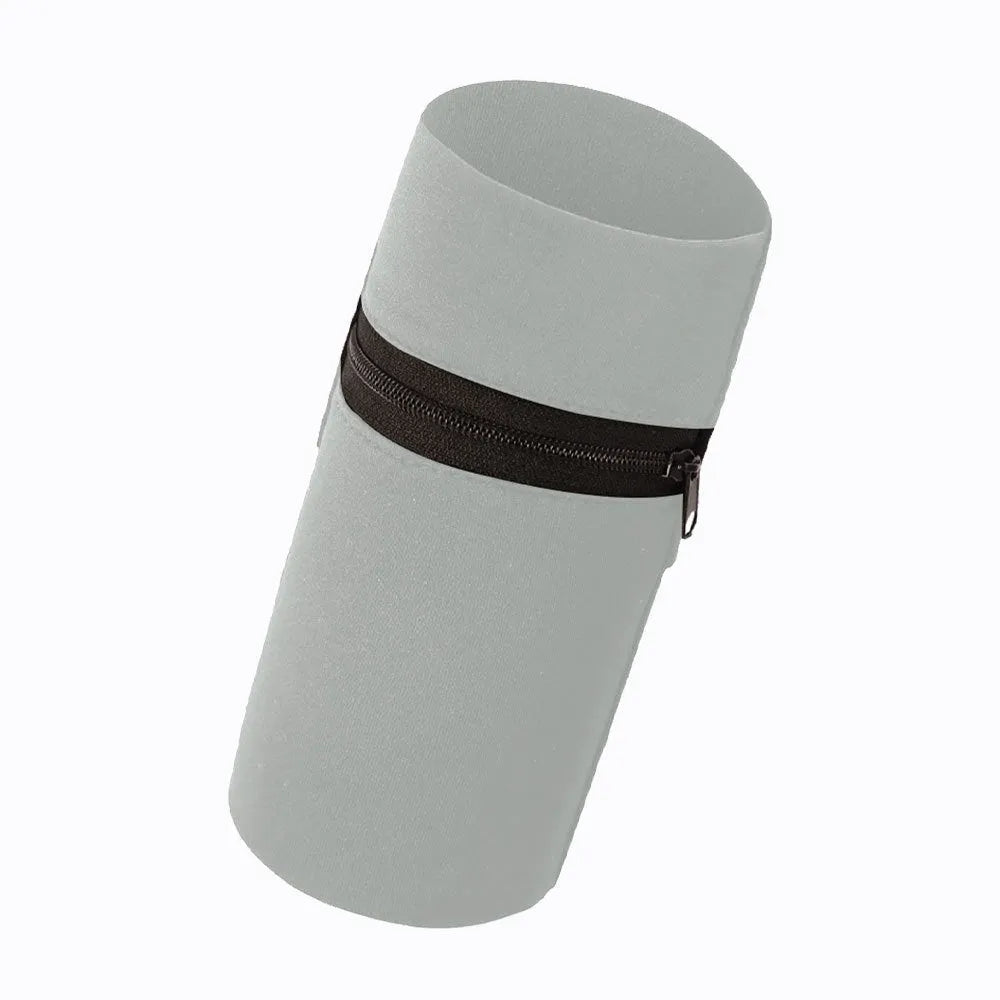 Polyester sports arm bag for mobile phones shown in multiple colours including striped patterns, worn on the arm.
