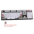 PBT Wangjiang plum blossom design keycap set for mechanical keyboards, showing Korean and Japanese legends.