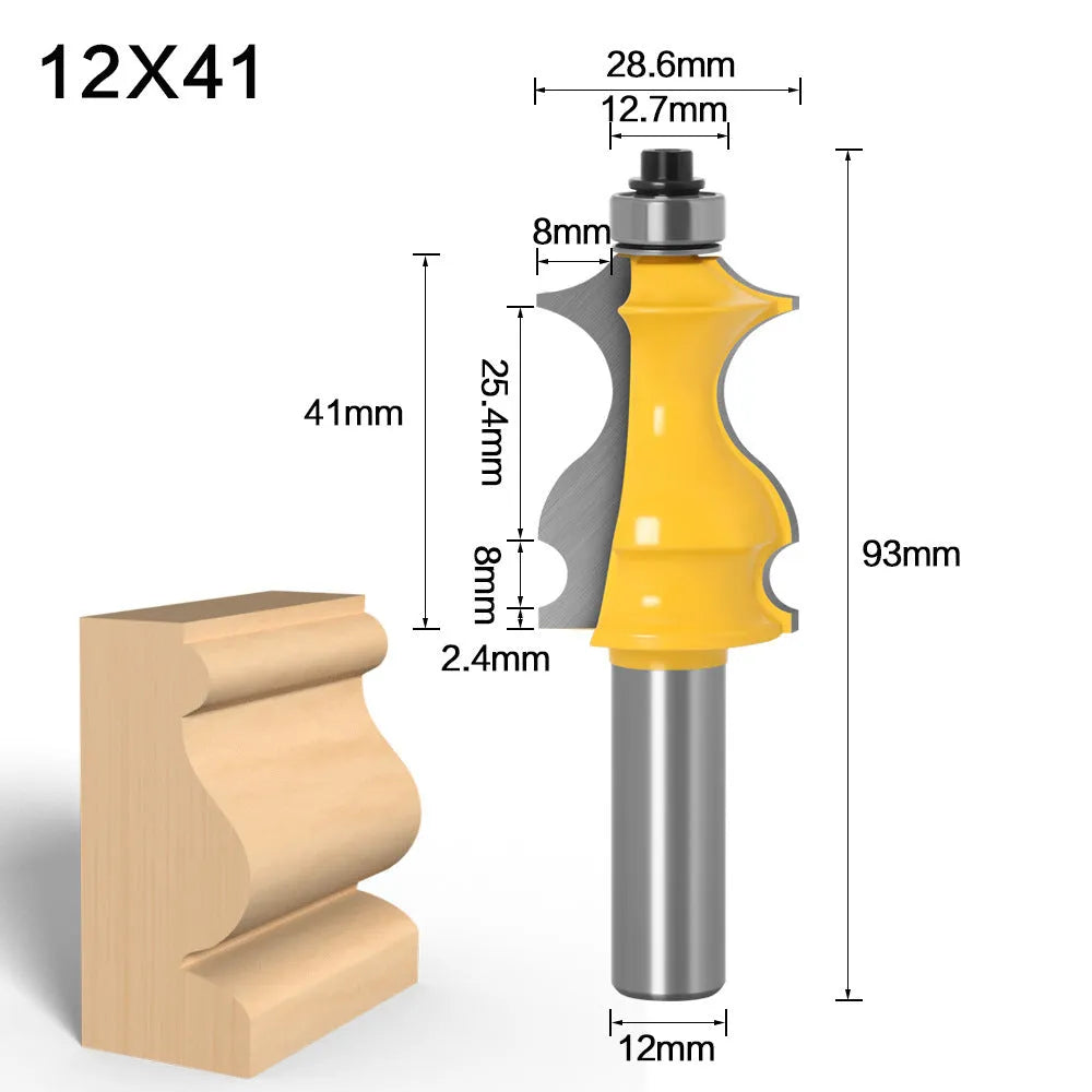 Fish-shaped armrest knife 12mm mould drill bit with YG6 alloy cutter head for wood line cutting