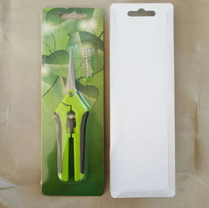 Green-handled stainless steel garden pruning scissors 16.5cm for trimming flower stems and branches
