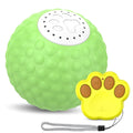 Smart electronic cat ball toy with remote control in blue, green, and yellow colour options