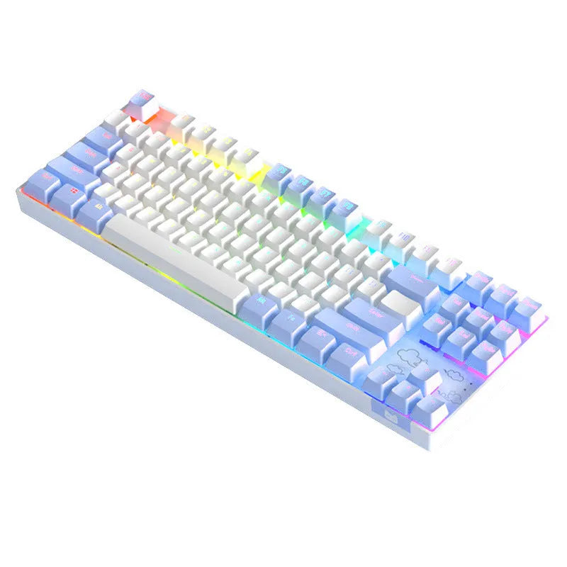 Wireless Bluetooth mechanical keyboard with metal construction and LED backlighting