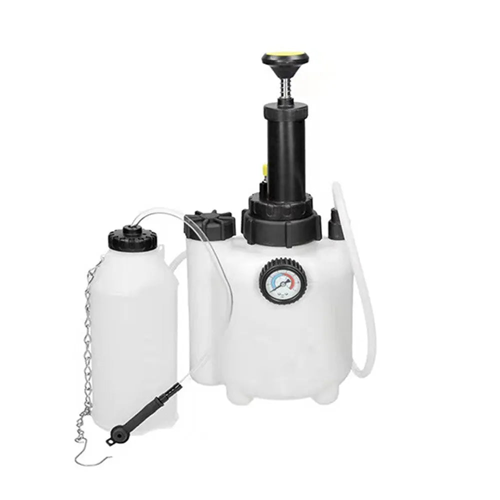White 3-litre manual brake bleeder tank and fluid changer tool for cars