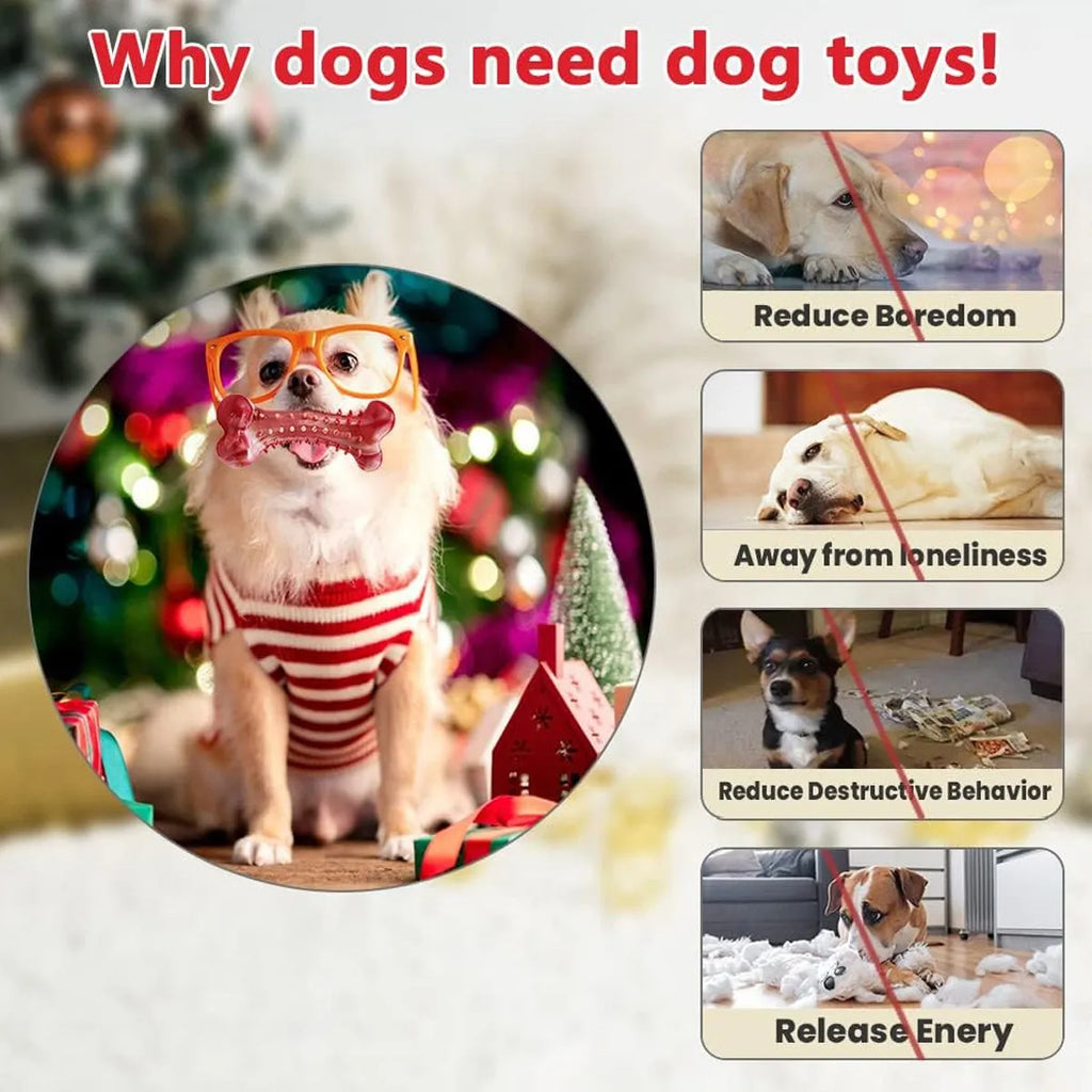 Red natural rubber chew toy for aggressive dogs and heavy chewers
